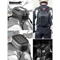 Rhinowalk Motorcycle Tank Bag 5.6L Waterproof Hard Shell Touchscreen Phone Pocket Backpack for ADV Travel Camera Drone Storage