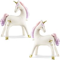 Large Standing 3D Unicorn Foil Balloon Pastel Rainbow Unicorn Balloons Kids Girls Birthday Baby Shower Party Decor Supplies
