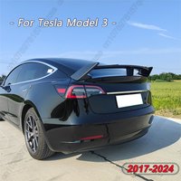 For Tesla Model 3 2017-2024 CMST Style Rear Luggage Lid High Spoiler Car Sports Gloss Black External Model 3 Accessories