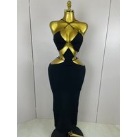 Sexy Halter Hollow Out Sleeveless Black Red Bodycon Long Bandage Dress 2025 Women Celebate Elegant Luxury Birthday Club Dress