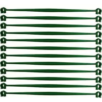 20pcs garden plant support connector 1, flexible plastic tomato cage attachment, cucumber grid clamp, greenhouse plant support