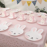 Mori rabbit disposable tableware paper cup dinner plate tablecloth happy birthday party supplies decoration