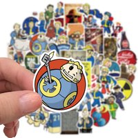 50Pcs Cartoon Game Radiation Boy Stickers Vinyl Waterproof for Laptop Phone Case Notebook Water Bottle DIY Stickers