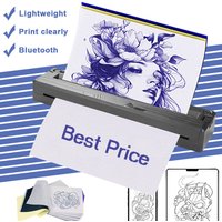 Portable Wireless Tattoo Transfer Machine Bluetooth Tattoo Transfer Stencil Printer with Transfer Paper Tattoo Copier Machine