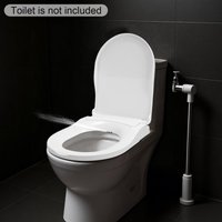 Non-electric Smart Toilet Seat, Bidet Toilet Seat, WIIth Dual Nozzle 3 Flushing Holes Fits Elongated Toilets 1/2i
