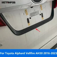 Car Accessories For Toyota Alphard Vellfire AH30 2016-2021 2022 2023 Rear Licence Plate Number Plate Cover Trim Decoration Frame