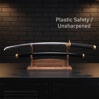 39inch/100cm Plastic One Piece Katana Swords Yubashiri Real Size Japanese Samurai Sabre Nylon Blade Katana Cosplay Prop Toy Gift