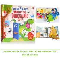 Usborne Peculiar Pop-Ups Who Let The Dinosaurs Out 3D Pop Up Hidden Surprise Picture Books Parent-child Interaction Reading Book