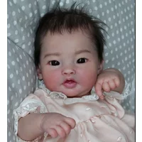 NPK 20inch Unfinished Unpainted Reborn Doll Kit PingPing Asian Baby Lovely DIY Doll Parts