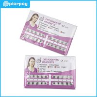 PIORPOY 1Pack Orthodontic Braces Dental Bracket Mini Roth/MBT 0.022 345 Hooks Braces Metal Monoblock Dentistry Materials