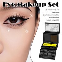 Zestaw do makijażu oczu 3w1: Stempel do dolnych rzęs, eyeliner i pisak do pieprzyków, szybka aplikacja w 3 sekundy, naturalny, długotrwały, nieprzesuwa się, przenośny.