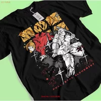 Fullmetal Alchemist T Shirt FMA Brotherhood Edward Elric Alphonse vintage Washed Unisex Versatile Top For Everyday Wear Soft