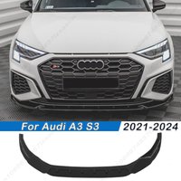 Pour Audi A3 S3 2021-2024 MAXTON Style voiture pare-chocs avant séparateur lèvre menton Spoiler diffuseur corps Kits réglage brillant noir ABS