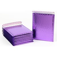 20pcs/bag Purple Aluminum Plated Bubble Bag, Waterproof Aluminum Foil Shockproof and Explosion-proof Bubble Transport Bag