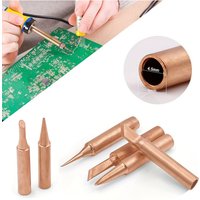 5PCS 900M Soldering Iron Tip Set Copper Plated Iron Core Inside Hot Bare Solder Head for Electronic Repair DIY Craft