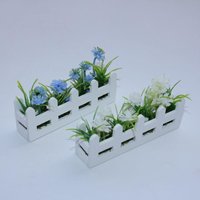 Hot Sale 1/12 Dollhouse Mini Flower Potted Model, Simulation Garden Decor For Dolls House Micro Landscape Ornament