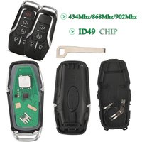 jingyuqin 4/5 Buttons 434Mhz 868Mhz 902Mhz ID49 Chip Fob For Ford Mustang Edge Explorer Fusion Mondeo Kuka Remote Smart Car Key