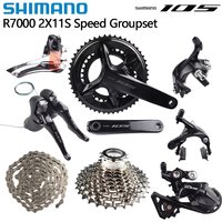 AliExpress Shimano SHIMANO 105 R7000 Groupset 2x11 Speed Set R7100 Crankset 50-34T 52-36T Road Bike Bicycle Kit Groupset Upgrade From 5800