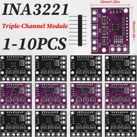 INA3221 Triple-Channel Shunt Current Voltage Monitor Sensor Low/High Side I2C Output Power Monitoring Control Module for INA219