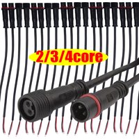 M12 IP67 Waterproof Connector Cable 2/3/4 Pin Male Female Plug with PVC Wire for Car LED Light Motorcycle Modification Accessory