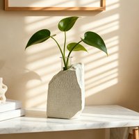 Artistic Rosetta Stone Inspired Resin Vase, Decorative Flower Pot for Small Plants and Flowers, Ideal as a Modern Home Accent