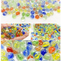 10pcs 14/16/19/25mm Colorful Glass Marbles Toy Kids Marble Balls Run Game Solitaire Toy Accs Vase Filler&Fish Tank Home Toy Gift