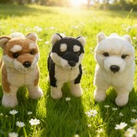 Kawaii Akita Dog Plush Toys Lifelike Simulation Animal Dolls Cute Exquisite Room Decoration Items Birthday Presents For Friends