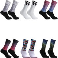 โMen Women Cycling Socks Mid - Calf, Breathable Moisture - Wicking Sports Socks with Multiple Patterns for Road Biking, Running