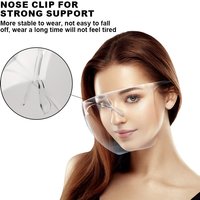 KANIU 1PCS 16X14 CM Nail Art Dust Mask High Definition Transparent Splash Protective Mask Goggles Nail Art Tool For Nail Teacher