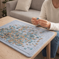 Portable 2000 Pieces Felt Puzzle Board Thickened Large Puzzle Saver Pad Moisture-proof Non-Slip Inclined Puzzle Board Home Use