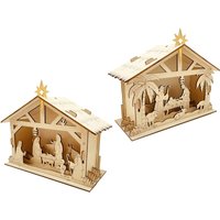 Moon And Star Ornament With LED House Light For Home Decoration for Living Room