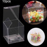 Transparente Hochzeits bevorzugungen präsentieren Tasche Plastik Candy Boxen quadratische Geschenkt üte Keks beutel Schokolade