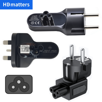 Power cable for Dell laptop Power supply Detachable Power plug adapter for Dell Charger EU UK Power plug Converter