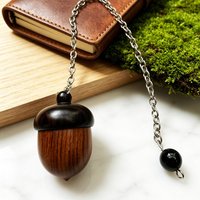 Cute Pinecone Wood Pendulum for Divination Openable Wooden Pendulum Dowsing Radiestesia Reiki Feng Shui Meditation Tool x443