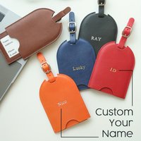 1pc Hot Stamping Name Reisetasche Top Qualität Rucksack Tags Reise Zubehör Handgemachte Chic Reise Geschenk Geburtstag Brautjungfer Geschenk