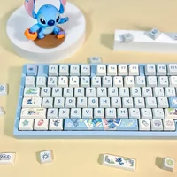 Hot Cute Cartoon Stitch Theme Keycaps 95 Keys MDA Profile Cute Keyboards Caps for 68 75 82 MX Switch Mechanical Keyboards Gifts