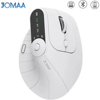 Wireless Vertical Mouse Rechargeable Optical Mice With Function Adjustment Knob Ergonomic Mouse for Multi-Purpose