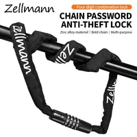 AliExpress NONE ZELLMANN Bike Chain Lock Anti-Theft Bicycle Password Lock High Strength Road Mountain Bike Chain Locks MTB Password Lock