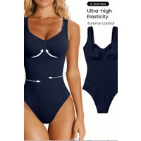 Women's Sexy Low Neck Suspender One-Piece Yoga Jumpsuit Tight Fitting Fitness Sports Bodysuit Active Wear