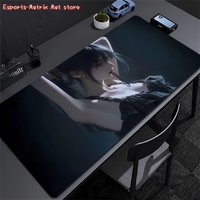Dark Anime Girl Mouse Pad Stylish Pattern Non-Slip Waterproof Desk Mat for Computer Laptop Office Gamer