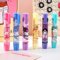 24 pcs/lot Sanrio Kawaii Animal Press Eraser Cute Writing Drawing Rubber Pencil Erasers Stationery School Supplies
