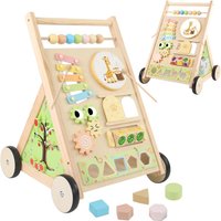 Wooden Baby Walker with Wheels Orff Instrument Baby Activity Center Learning Push Walker for Toddlers Percussion Toy Gift