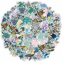 AliExpress Hizxj 50pcs Colorful Turtle Stickers Laptop Bicycle Guitar Skateboard Sticker Kid DIY Graffiti Waterproof Stickers Toy