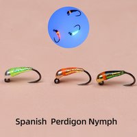 6pcs Spanish Perdigon Nymphs Fast sinking Heavy Body Euro-Nymphing Fly for Rainbow trout,salmon Fly Fishing Flies