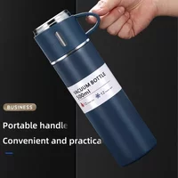 304 Stainless 500ml Steel Vacuum Insulated Water Bottle Portable Coffee Bottle Office Gift Set Business Style Travel Thermal Mug