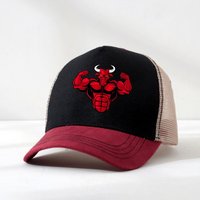 Angry Bull Head Print Summer Baseball Cap Breathable Hip Hop Sports Visor Mesh Adjustable Sun Hats Men Women