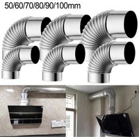 Flue Elbow Pipe Chimney Liner Bend Stainless Steel Multi Flue Stove Pipe Gas Water Heater Exhaust Pipe