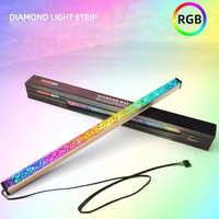 COOLMOON ARGB PC Case LED Strip Light Magnetic Diamond Colorful Atmosphere Lamp Bar 5V/3PIN Small 4Pin Motherboard Light-Strip
