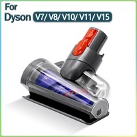 1pc Mini Motorized Brush Head for Dyson V7 V8 V10 V11 V15 Cleaner, Quick-Release Upholstery Tool, Durable Plastic & Polyester