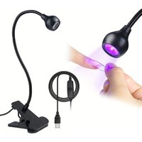 Nail LED UV Lamp for Drying Gel Nails Polish Clip-On Flexible Desk Mini Portable USB Nail Lamp UV Light Dryer for Manicure Salon